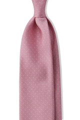 3-Fold Horsebit Printed Silk Tie - Rose - Brunati Como