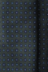 3- Fold Untipped Floral Silk Tie - Forest / Navy / Light Blue - Brunati Como®