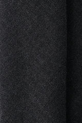 3-FOLD UNLINED Heringbone Cashmere Tie - Anthra - Brunati Como