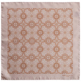 Floral Silk Pocket Square - Beige - Brunati Como