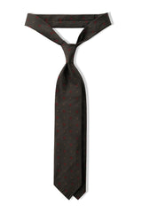 3-Fold Doubleface Jacquard Patterned Silk Tie - Forest - Brunati Como