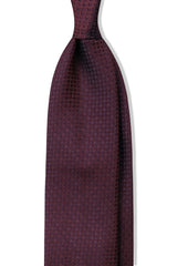 3- Fold Silk Jacquard Tie - Bordeaux - Brunati Como®