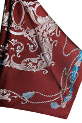 Patterned Silk Bandana - Red Mix - Brunati Como