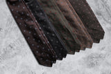 3-Fold Doubleface Jacquard Patterned Silk Tie - Burgundy - Brunati Como