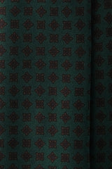 3-Fold Floral Ancient Madder Silk Tie - Forest/Brown - Brunati Como