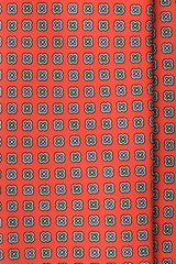 3-Fold Floral Macclesfield Printed Silk Tie - Orange - Brunati Como
