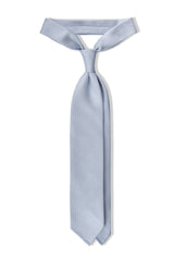 3- Fold Untipped Prince of Wales 40oz Silk Tie - Light Blue - Brunati Como