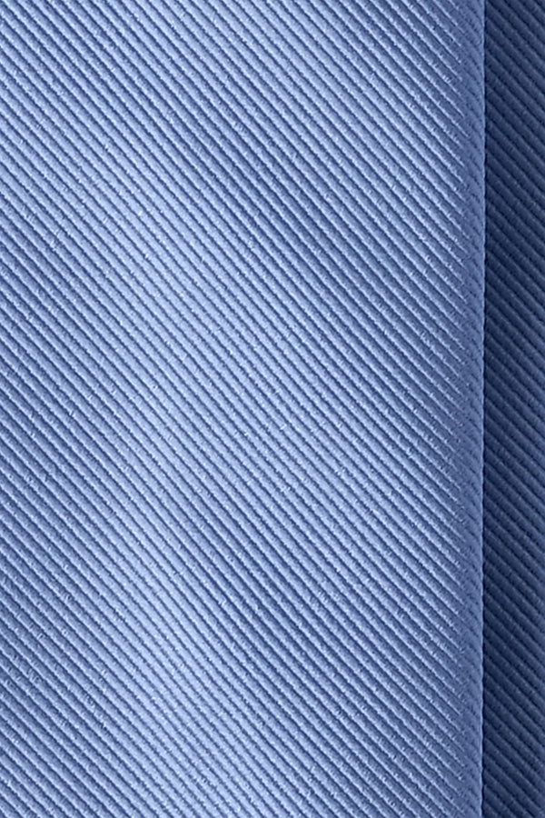 3-Fold Untipped Solid Light Blue Repp Tie -  Vive la France - Brunati Como