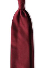 3-Fold Untipped Solid Repp Tie - Bordeaux - Brunati Como
