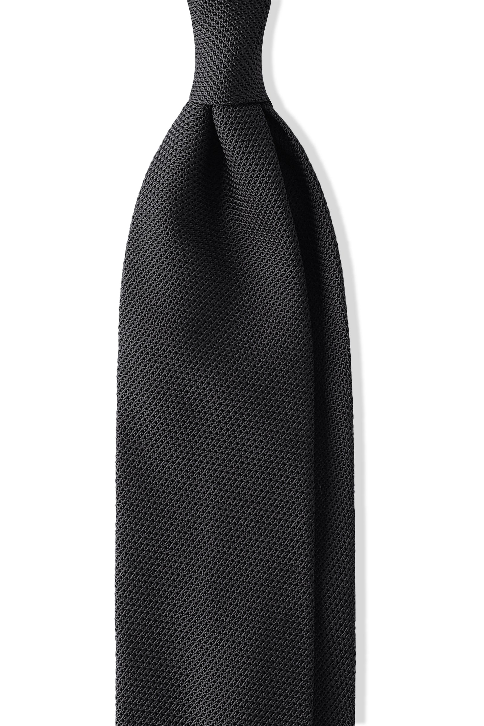 Cravate Brioni Lux Essential Noire Satin - Soie Italienne Fait Main, Occasion Parfait état