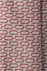 3-Fold Interlocking Chains Printed Silk Tie - Beige/Orange/Light Beige - Brunati Como