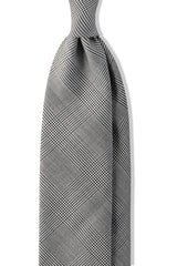 Prince of Wales Vitale Barberis Canonico Wool Tie - Grey/White - Brunati Como