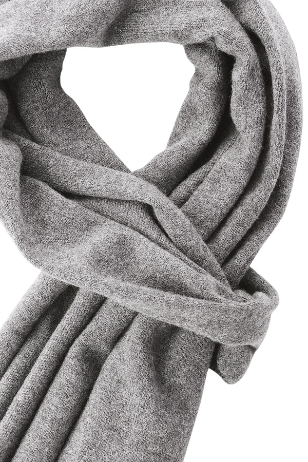 Natural Cashmere Scarf - Light Grey - Brunati Como