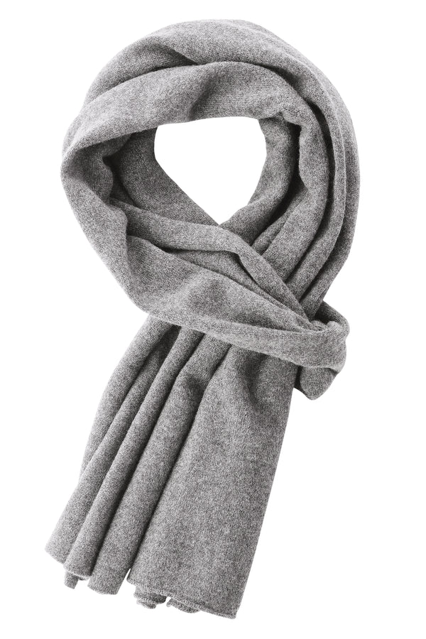 Natural Cashmere Scarf - Light Grey - Brunati Como