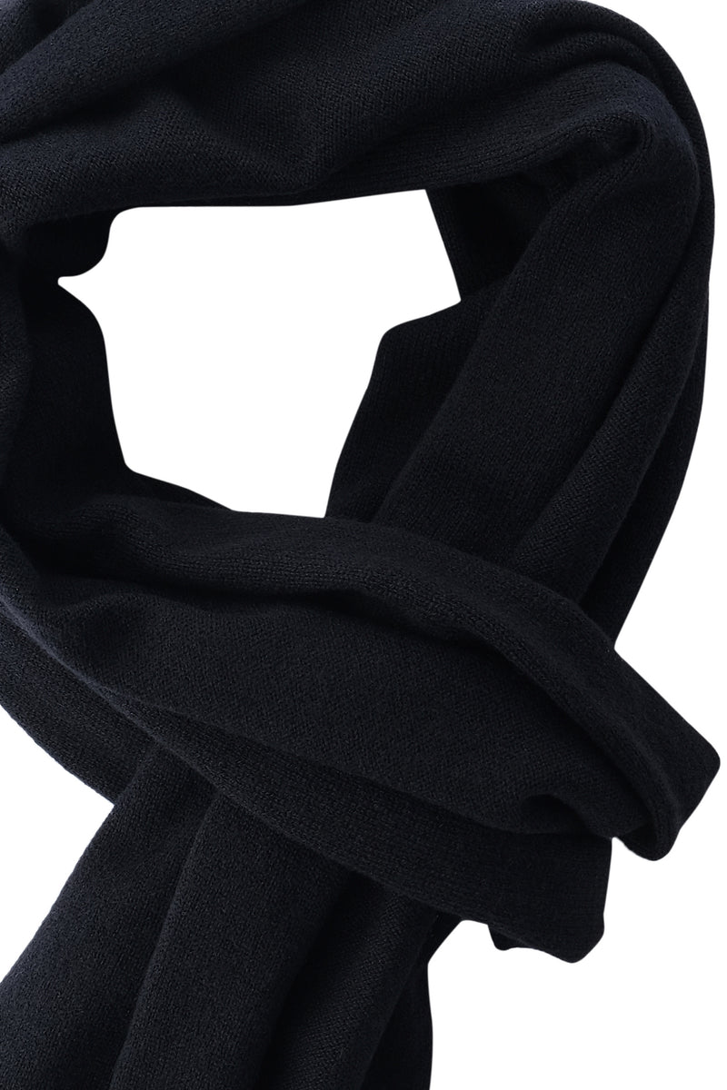 Natural Cashmere Scarf - Black - Brunati Como