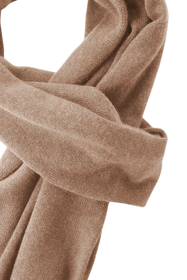 Natural Cashmere Scarf - Camel - Brunati Como