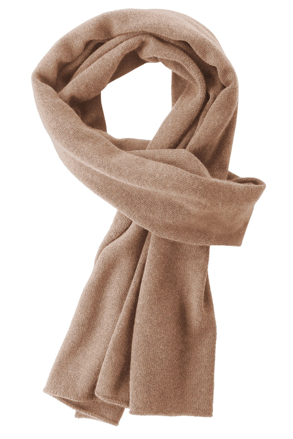 Natural Cashmere Scarf - Camel - Brunati Como