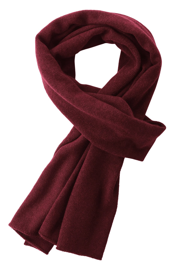 Natural Cashmere Scarf - Bordeaux - Brunati Como