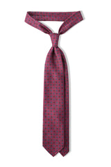 3- Fold Untipped Floral Silk Tie - Soft Pink - Brunati Como