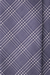 3- Fold Untipped Prince of Wales 40oz Silk Tie - Navy/Cream - Brunati Como