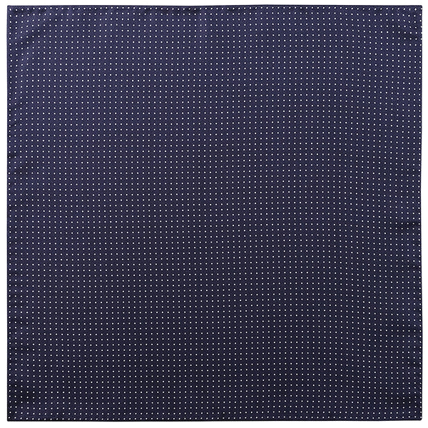 Handrolled Pindot Pocket Square - Navy/White - Brunati Como