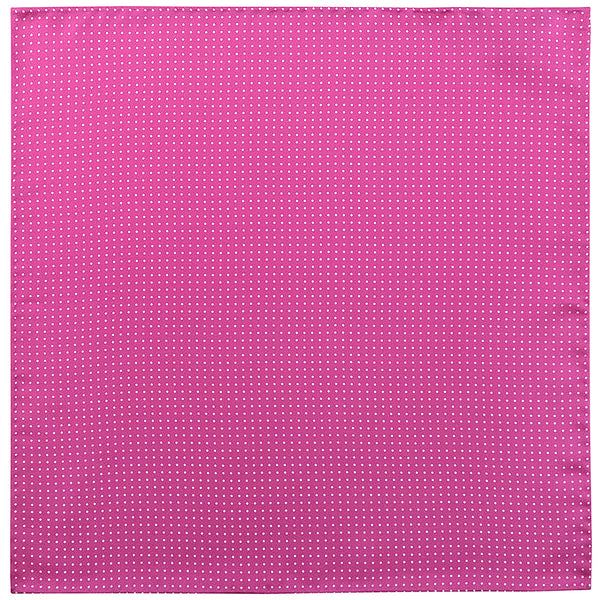 Handrolled Pindot Pocket Square - Pink/White - Brunati Como