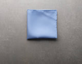 Handrolled Pindot Pocket Square - Light Blue/White - Brunati Como