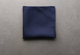 Handrolled Pindot Pocket Square - Navy/Light Blue - Brunati Como