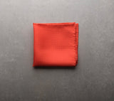 Handrolled Pindot Pocket Square - Orange/White - Brunati Como
