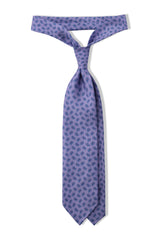 3-Fold Paisley Silk Tie - Lilac / Blue - Brunati Como