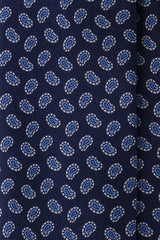 3-Fold Paisley Silk Tie - Navy / Light Blue - Brunati Como