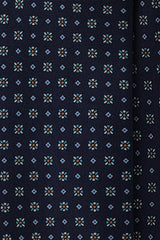 3-Fold Floral Silk Tie - Navy / Light Blue - Brunati Como