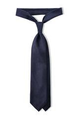 3-fold Striped Silk Jacquard Tie - Navy / Blue - Brunati Como