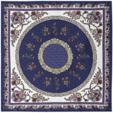 Floral Pattern Silk Pocket Square - Navy Blue / Mix - Brunati Como