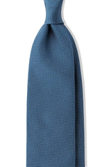 3- Fold Jacquard Tie - Royal Blue / White - Brunati Como