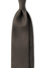 3-Fold Horsebit Printed Silk Tie - Forest/Black/Silver - Brunati Como
