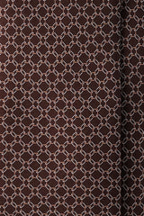 3-Fold Interlocking Chains Printed Silk Tie - Brown/Orange/Silver - Brunati Como