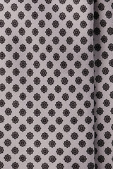 3-Fold Floral Printed Silk Tie - Light Grey/Grey - Brunati Como