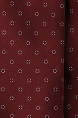 3-Fold Cube Patterned Printed Silk Tie - Red/Pink - Brunati Como