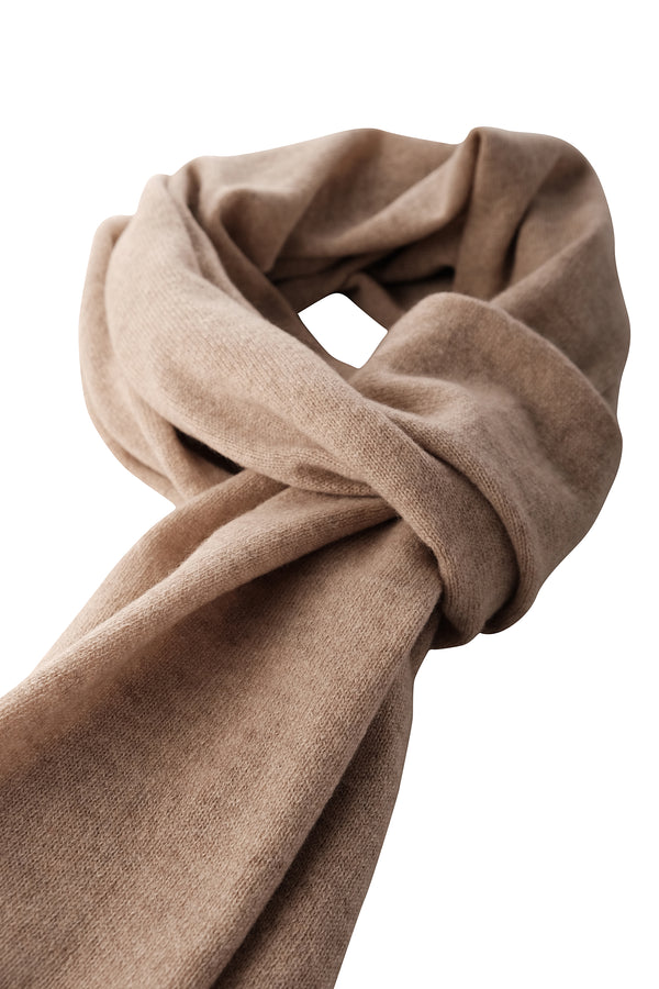 Natural Cashmere Scarf - Light Beige - Brunati Como