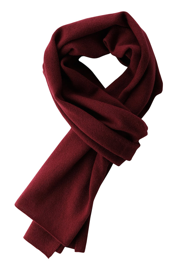 Natural Cashmere Scarf - Cranberry Red - Brunati Como