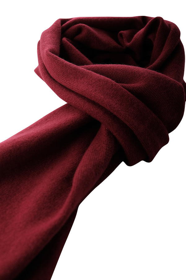 Natural Cashmere Scarf - Cranberry Red - Brunati Como