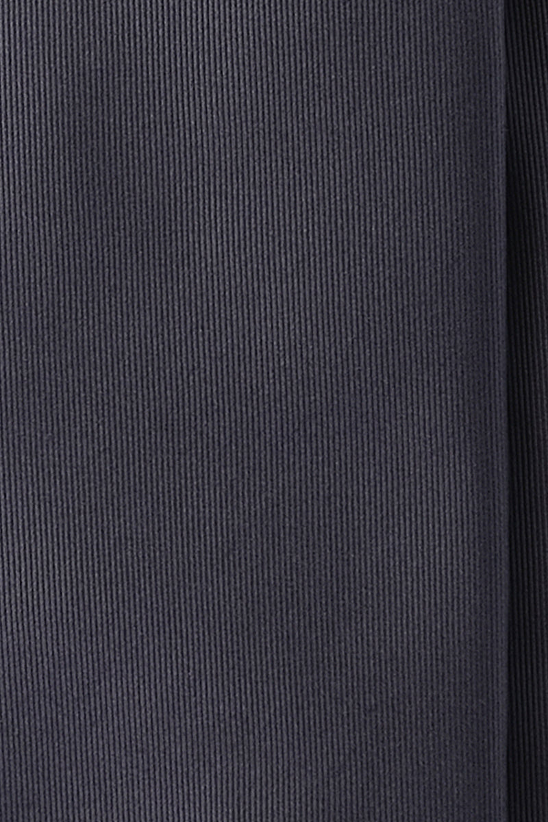 3-Fold Doubleface Solid Silk Tie - Navy - Brunati Como