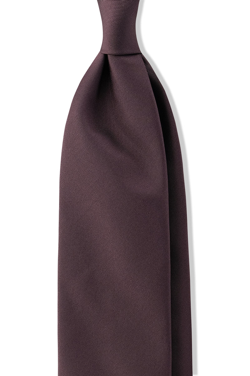 3-Fold Doubleface Solid Silk Tie - Maroon - Brunati Como