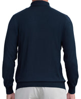 Navy Cashmere Silk Knitted Polo - Brunati Como