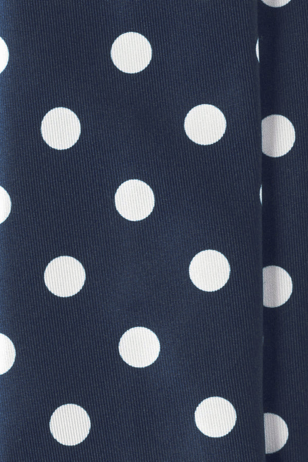 Handrolled King of Polka Dots Silk Tie – Navy / White - Brunati Como