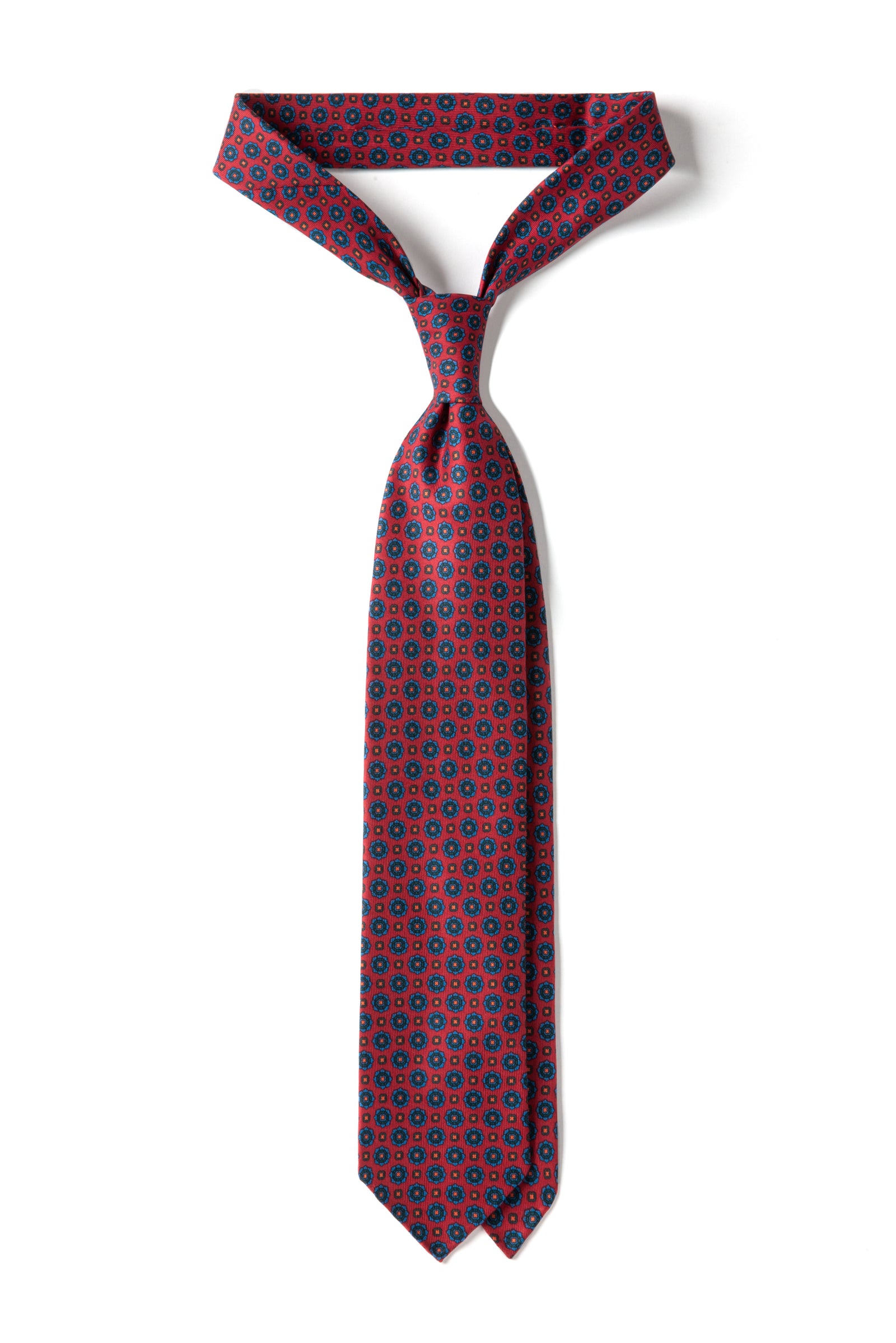Floral Ancient Madder Silk Tie - Red– Brunati Como