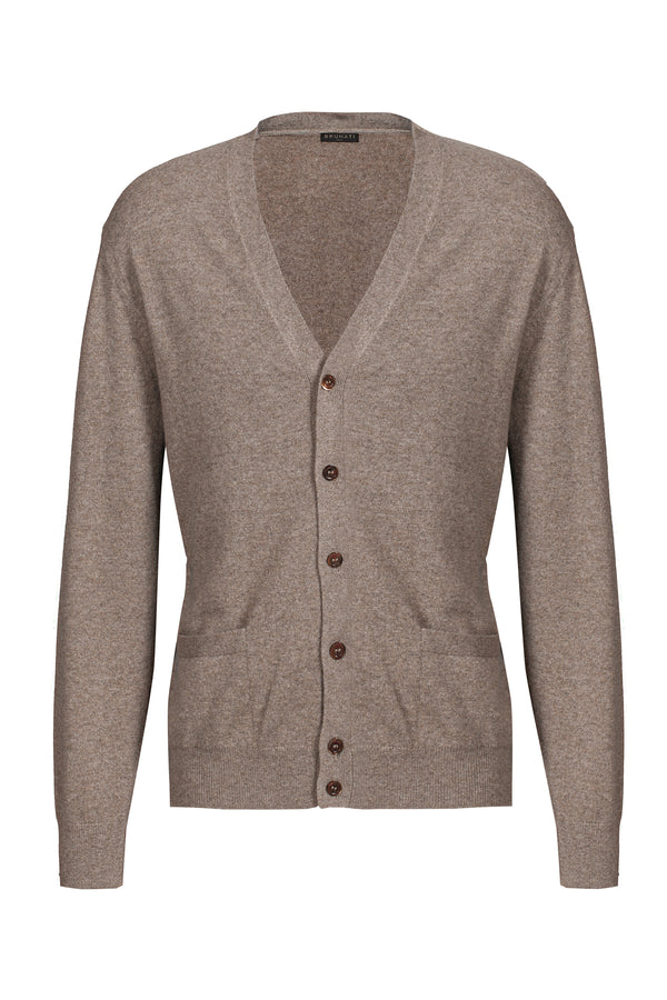 Beige Cashmere Cardigan - Brunati Como