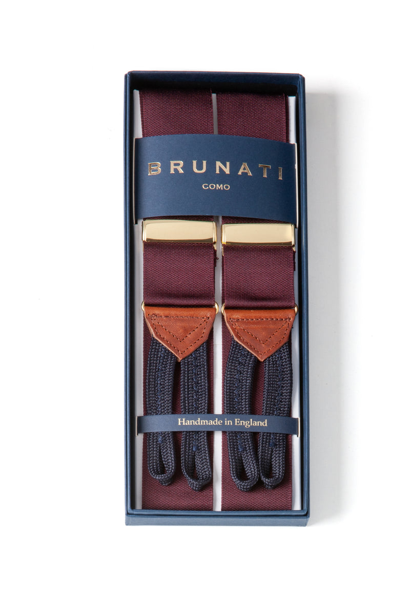 Rigid Braces | Red Suspenders | Brunati Como | Made by Albert Thurston