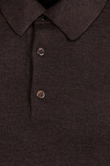 Brown Cashmere Silk Knitted Polo - Brunati Como